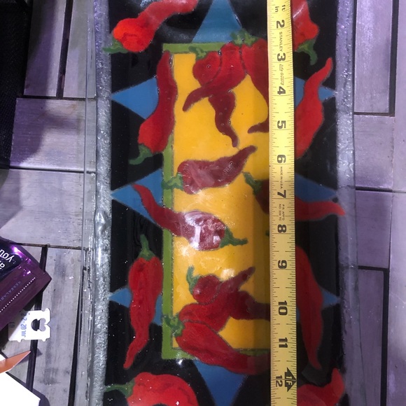 Hand Blown Glass Bowl and Platter - Picture 5 of 5